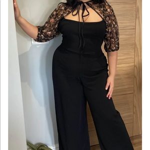 Gorgeous jumpsuit with sheer shrug (attached) NWT